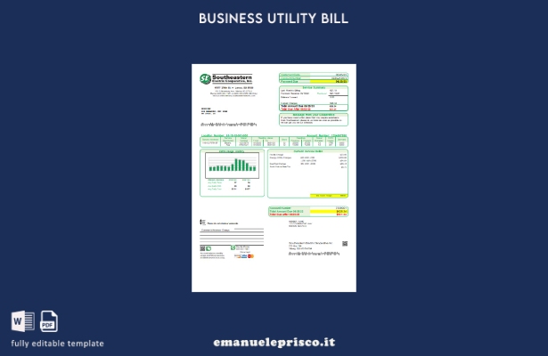 stile verificato Modello di fattura aziendale di Southeastern Electric Cooperati