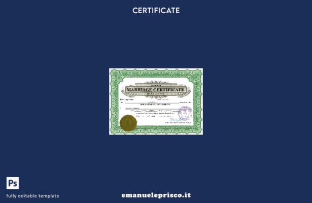 Certificato di matrimonio norvegese in stile verificato Modello Word e PDF
