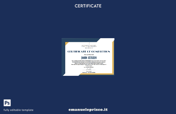 Modello di certificato di tirocinio USA in stile verificato