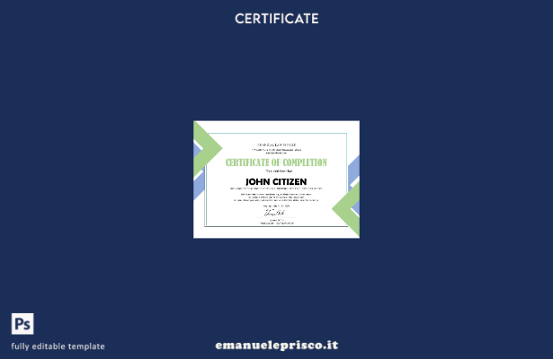 Modello di certificato di tirocinio in diritto statunitense in stile verificato