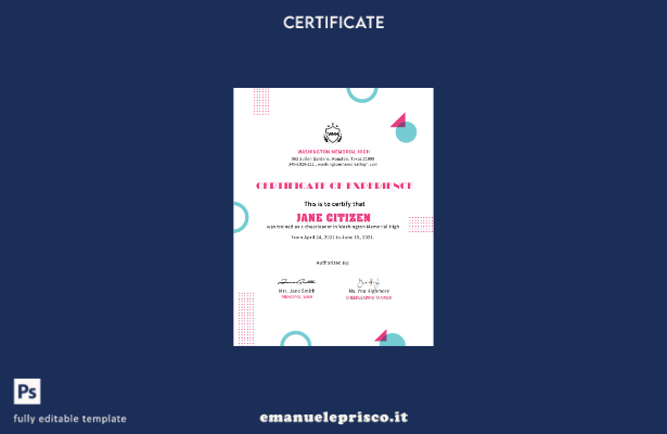 Modello di certificazione per cheerleader USA in stile verificato