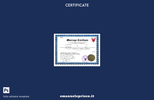 certificato di matrimonio del Bahrein in stile verificato modello Word e PDF
