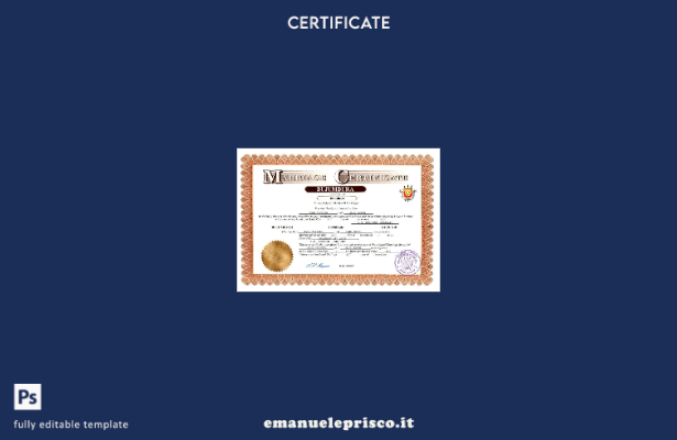 certificato di matrimonio in Burundi stile verificato Modello Word e PDF