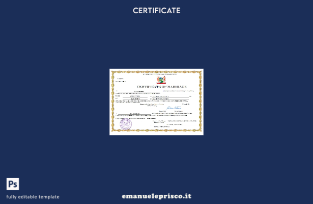 certificato di matrimonio in stile verificato in Suriname Modello Word e PDF
