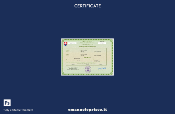 certificato di matrimonio slovacco in stile verificato modello Word e PDF