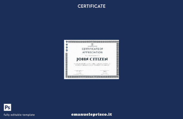 modello di certificato di apprezzamento del pastore USA in stile verificato