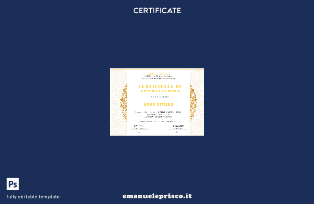 modello di certificato di apprezzamento della Chiesa USA in stile verificato