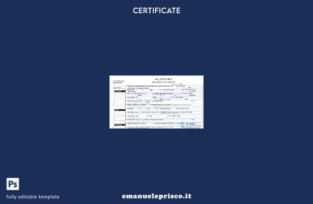 modello di certificato di divorzio del rappresentante del firmatario degli Stati