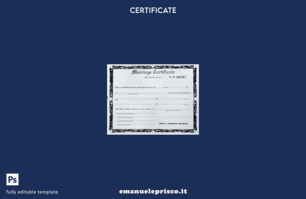 modello di certificato di matrimonio della contea di Clark USA del Nevada in sti