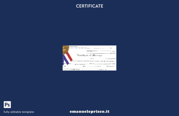 modello di certificato di matrimonio della contea statunitense del Michigan in s