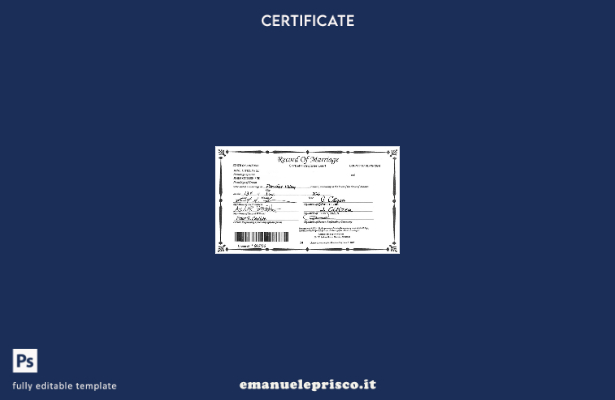 modello di certificato di matrimonio dello stato USA Arizona in stile verificato