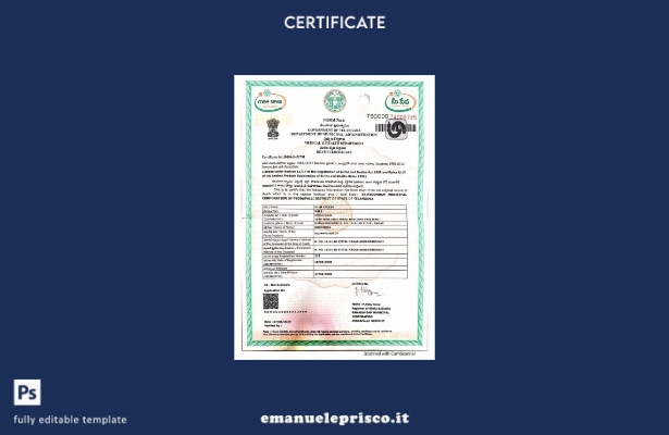 modello di certificato di morte del Dipartimento dell'amministrazione municipale