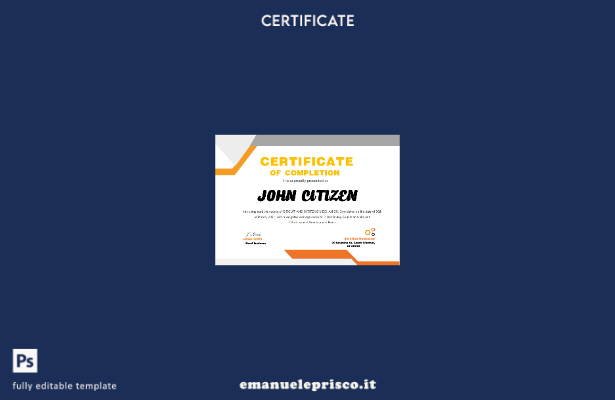 modello di certificato meccanico USA in stile verificato