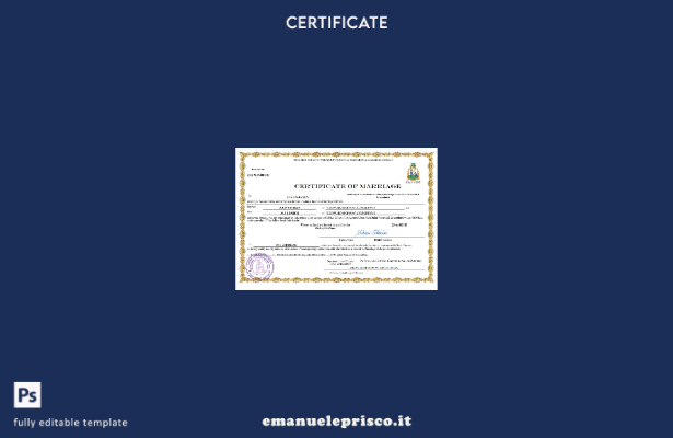 stile verificato Certificato di matrimonio di Saint Vincent e Grenadies Modello