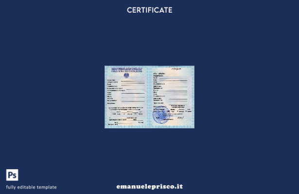stile verificato Kazakistan Modello di certificato di nascita dell'ufficio del r