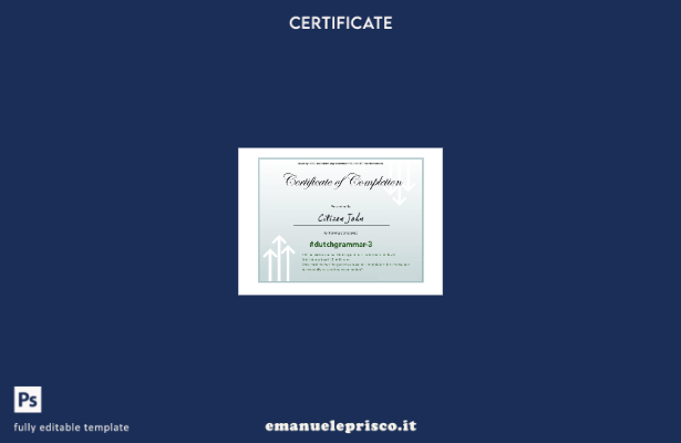 stile verificato Modello di certificato di completamento della grammatica lingui
