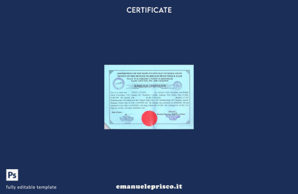 stile verificato Registratore di matrimonio musulmano del Bangladesh e modello d