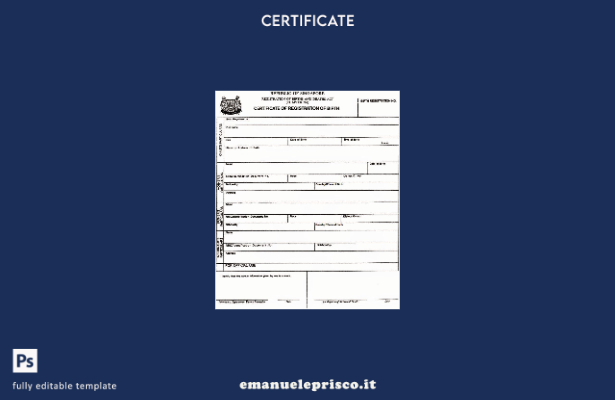 stile verificato Singapore Modello di certificato di nascita per la registrazion