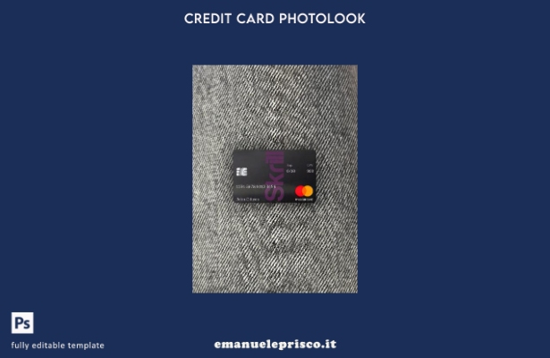Modello di carta di debito Skrill Mastercard in stile verificato in formato PSD,