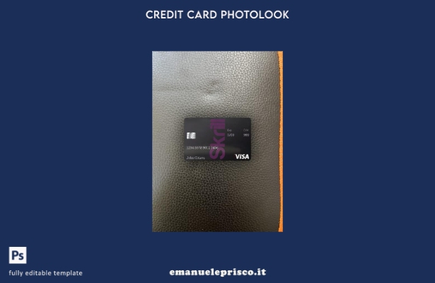 Modello di carta di debito Skrill Visa in stile verificato in formato PSD, model