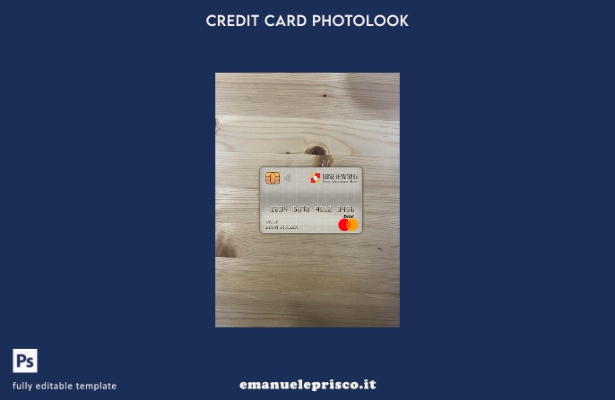 modello anteriore photolook della carta di debito principale della banca di svil