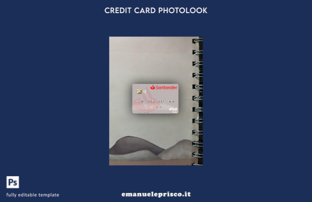 modello anteriore photolook della carta di debito visto Spagna Banco Santander s