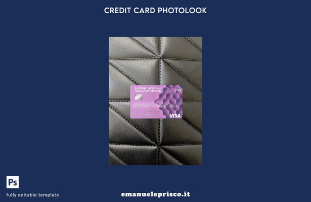 modello anteriore photolook della carta visto Amalgamated Bank dei Caraibi orien