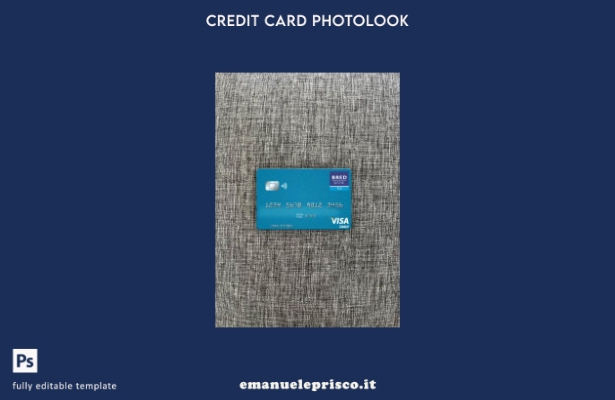 modello frontale con foto di carta di debito Visa Fiji BRED Bank in stile verifi