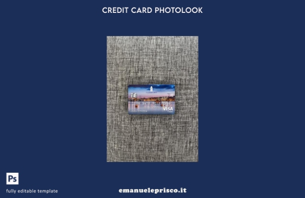 modello frontale con photolook per carta classica per visto Malta Lombard Bank i