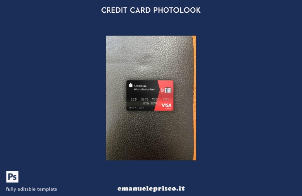 modello frontale con photolook per carta classica per visto bancario Germania Sp