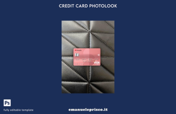 modello frontale con photolook per carta classica per visto bancario India Finac