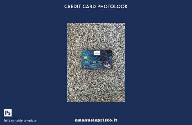 modello frontale con photolook per carta classica per visto bancario Liechtenste