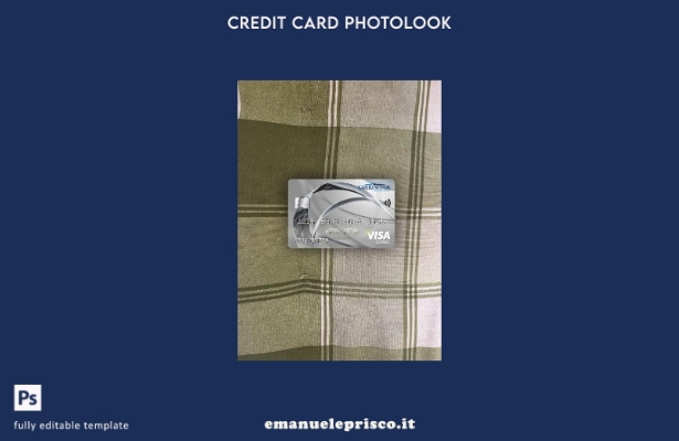 modello frontale con photolook per carta classica per visto bancario USA Carring