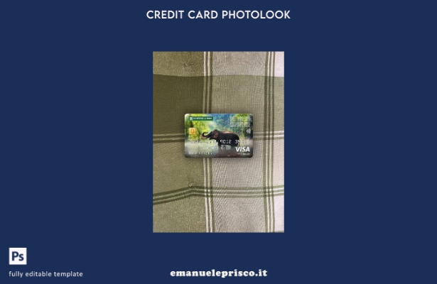modello frontale con photolook per carta classica per visto bancario cooperativo