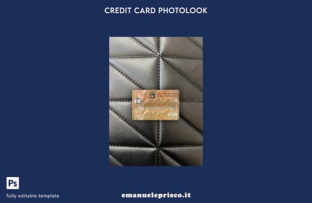 modello frontale con photolook per carta classica per visto della Banca Centrale