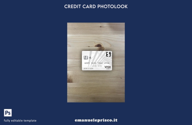 modello frontale con photolook per carta classica visto USA First Bank of Wiki i