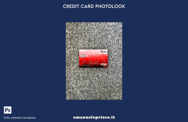 modello frontale con photolook per carte classiche per visto bancario USA Texas