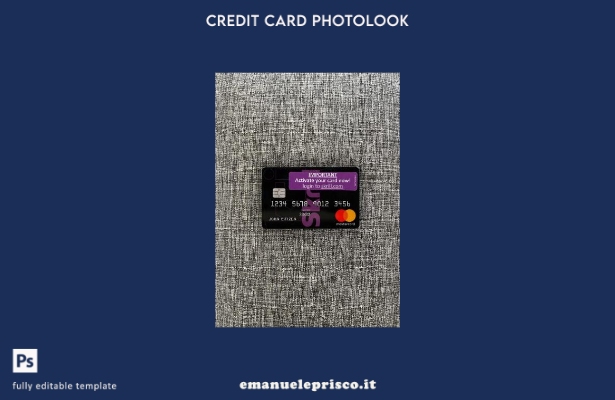 modello frontale photolook Skrill Mastercard in stile verificato