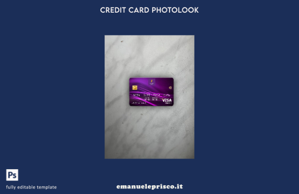 modello frontale photolook con carta classica per visto Nigeria Polaris Bank in