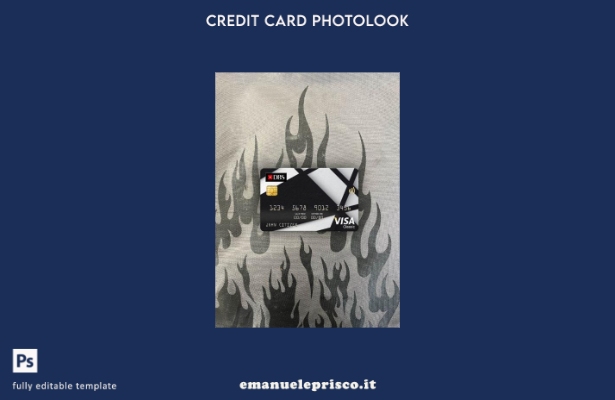 modello frontale photolook con carta classica per visto bancario Singapore DBS i