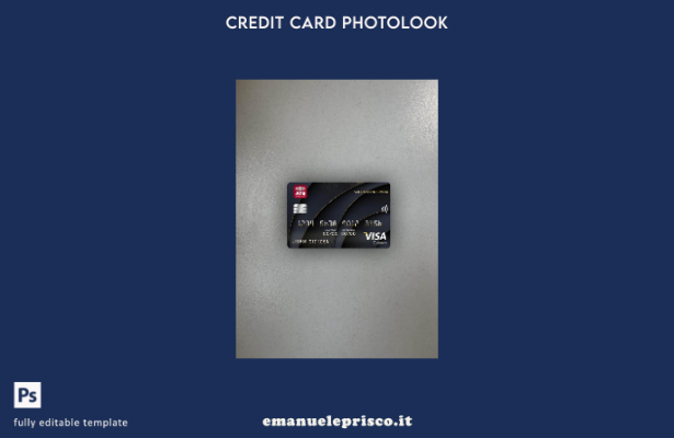 modello frontale photolook con carta classica per visto bancario Tunisia ATB in