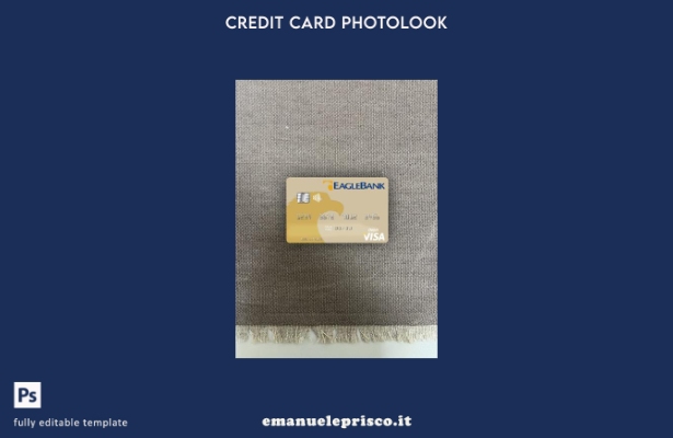 modello frontale photolook con carta di debito Visa Nauru Eagle Bank Inc stile v