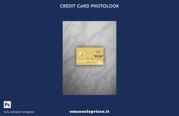 modello frontale photolook con carta di debito visto Banco Ecuador stile verific