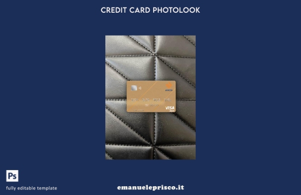 modello frontale photolook con carta di debito visto Gambia Access Bank in stile