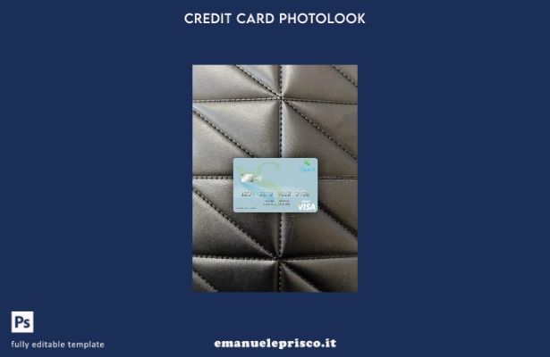 modello frontale photolook con carta di debito visto Jamaica Sagicor Bank in sti