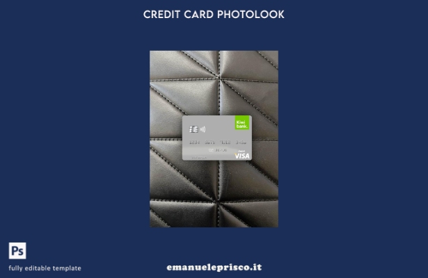 modello frontale photolook con carta di debito visto Kiwibank neozelandese in st