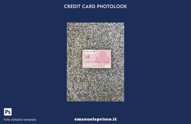 modello frontale photolook con carta di debito visto Myanmar Yoma Bank in stile