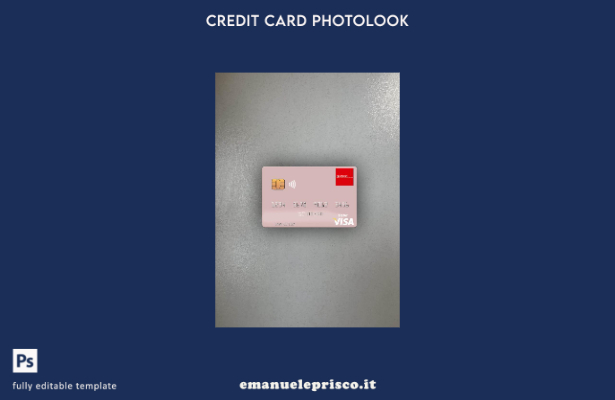 modello frontale photolook con carta di debito visto Tailandia Calyon Bank in st