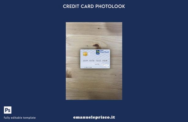 modello frontale photolook con carta di debito visto Tunisia RBC Royal Bank in s