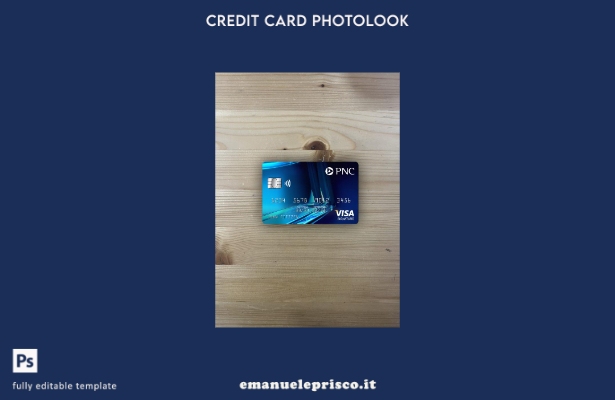 modello frontale photolook con carta di firma per visto bancario USA PNC in stil